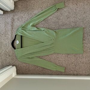 Superdown Green V-Neck Bodycon Dress for Cocktail